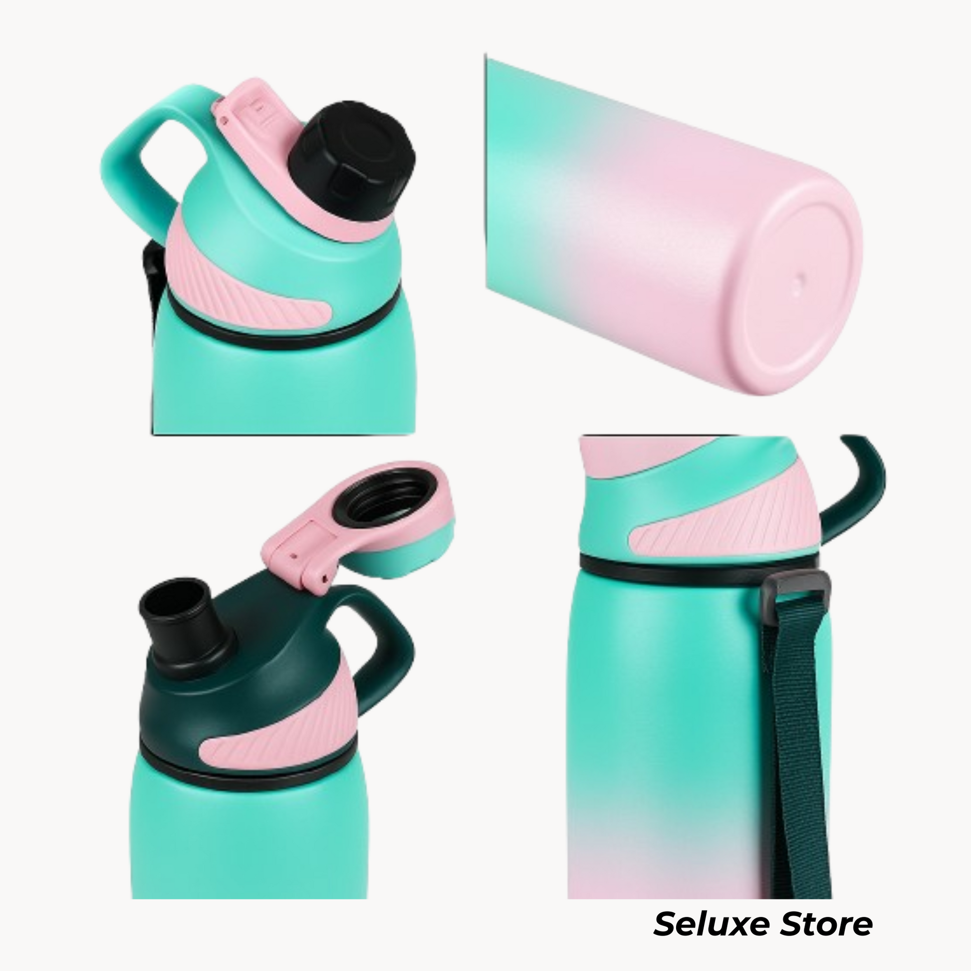 Magnetic Stainless Steel Thermo Bottle – 20oz (600ml) Sports Water Bottle with Leakproof & Insulated Vacuum Lid